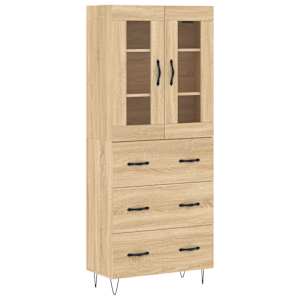 Skříň highboard dub sonoma 69,5 x 34 x 180 cm kompozitní dřevo - obrázek 2