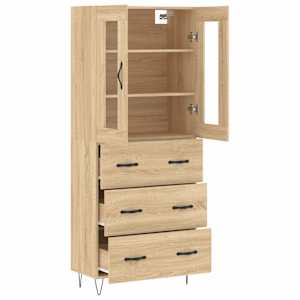 Skříň highboard dub sonoma 69,5 x 34 x 180 cm kompozitní dřevo - obrázek 4