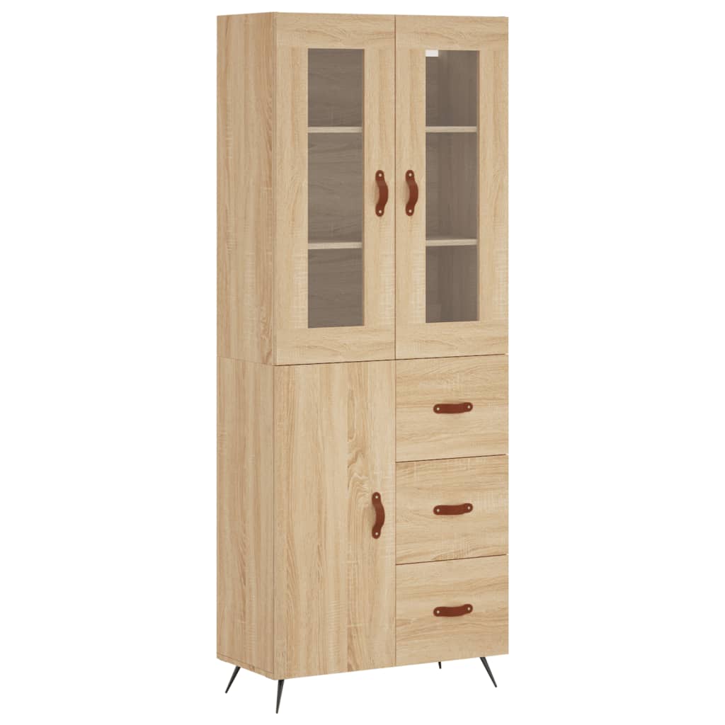 vidaXL Skříň highboard dub sonoma 69,5 x 34 x 180 cm kompozitní dřevo