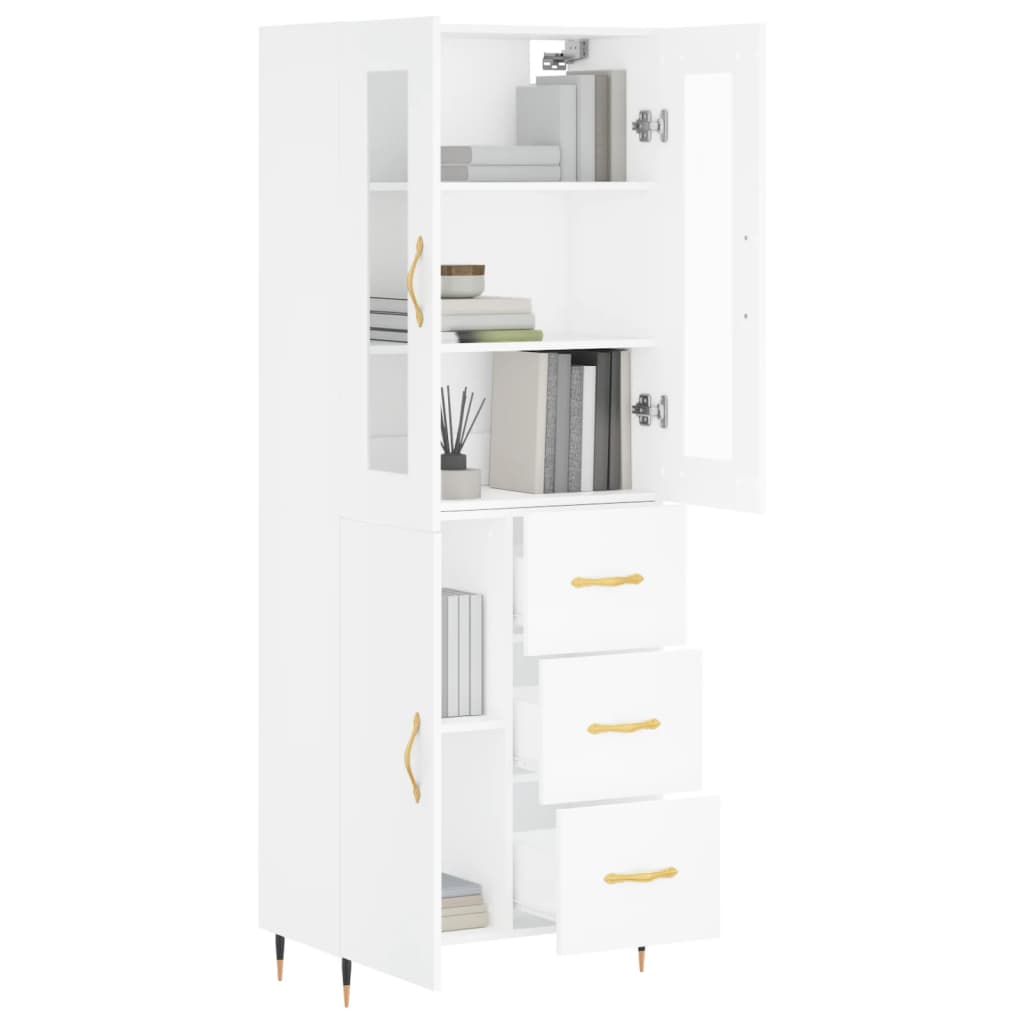 Thumbnail - vidaXL Highboard Weiß 69,5x34x180 cm Holzwerkstoff