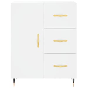 Skříň highboard bílá 69,5 x 34 x 180 cm kompozitní dřevo - obrázek 8