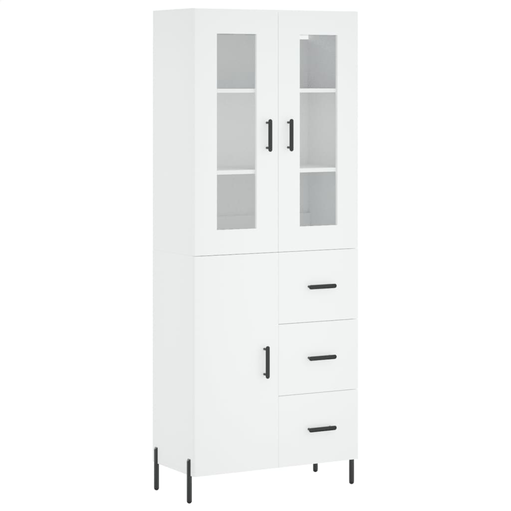 vidaXL Skříň highboard bílá 69,5 x 34 x 180 cm kompozitní dřevo