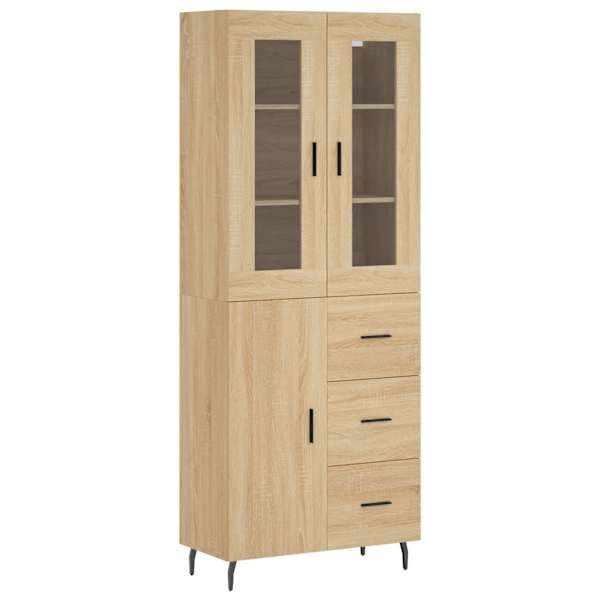 vidaXL k&otilde;rge kapp, Sonoma tamm, 69,5 x 34 x 180 cm, tehispuit