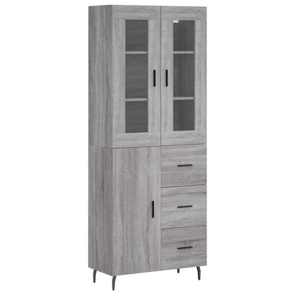 vidaXL k&otilde;rge kapp, hall Sonoma tamm, 69,5 x 34 x 180 cm, tehispuit