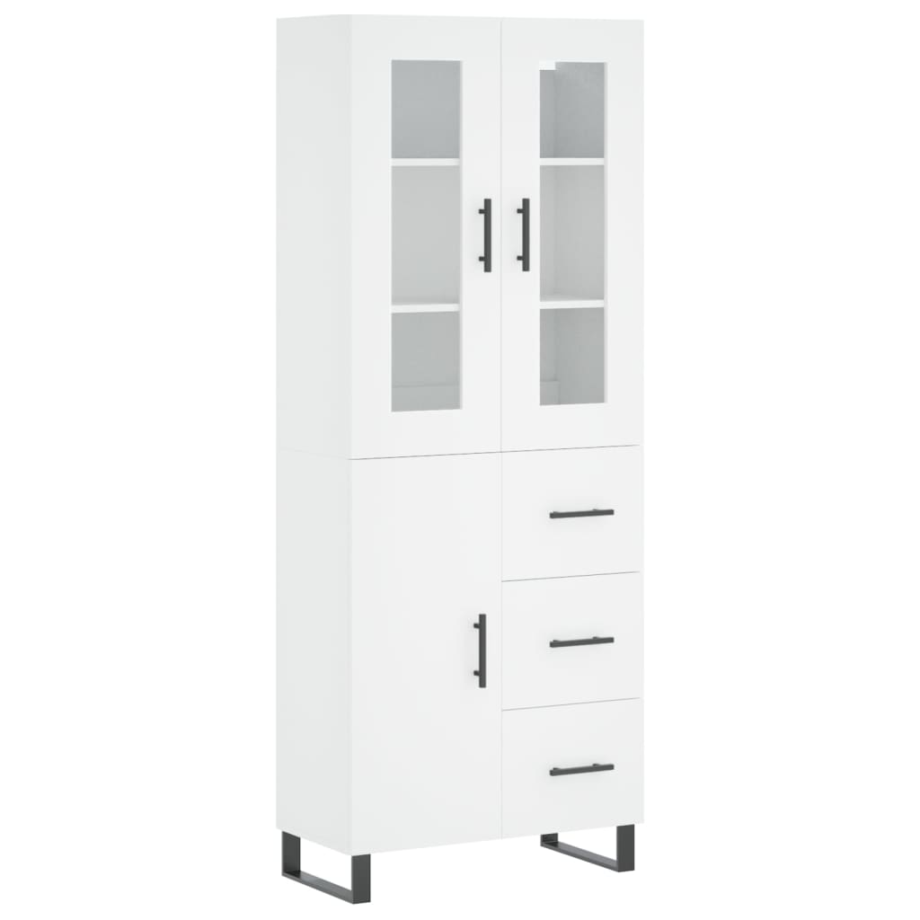 vidaXL Skříň highboard bílá 69,5 x 34 x 180 cm kompozitní dřevo