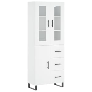Skříň highboard bílá 69,5 x 34 x 180 cm kompozitní dřevo - obrázek 2
