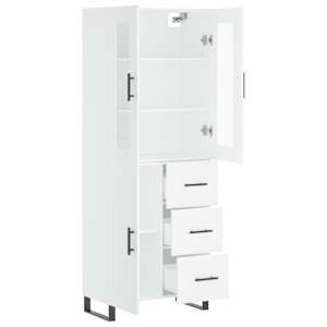 Skříň highboard bílá 69,5 x 34 x 180 cm kompozitní dřevo - obrázek 4