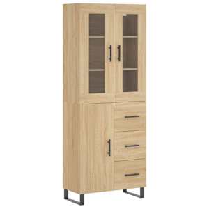 Skříň highboard dub sonoma 69,5 x 34 x 180 cm kompozitní dřevo - obrázek 2