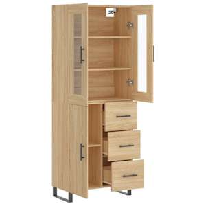 Skříň highboard dub sonoma 69,5 x 34 x 180 cm kompozitní dřevo - obrázek 4