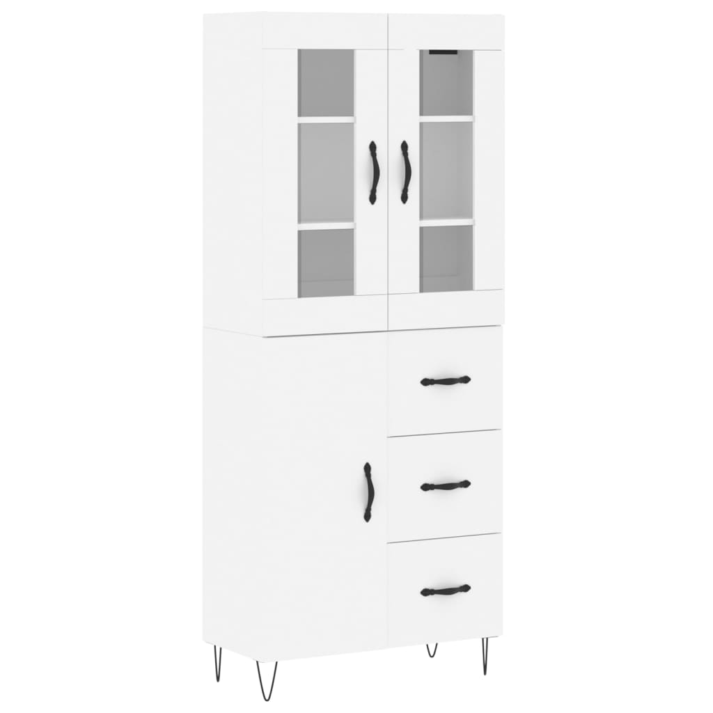 vidaXL Skříň highboard bílá 69,5 x 34 x 180 cm kompozitní dřevo