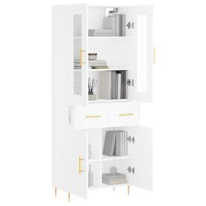 Skříň highboard bílá 69,5 x 34 x 180 cm kompozitní dřevo - obrázek 3