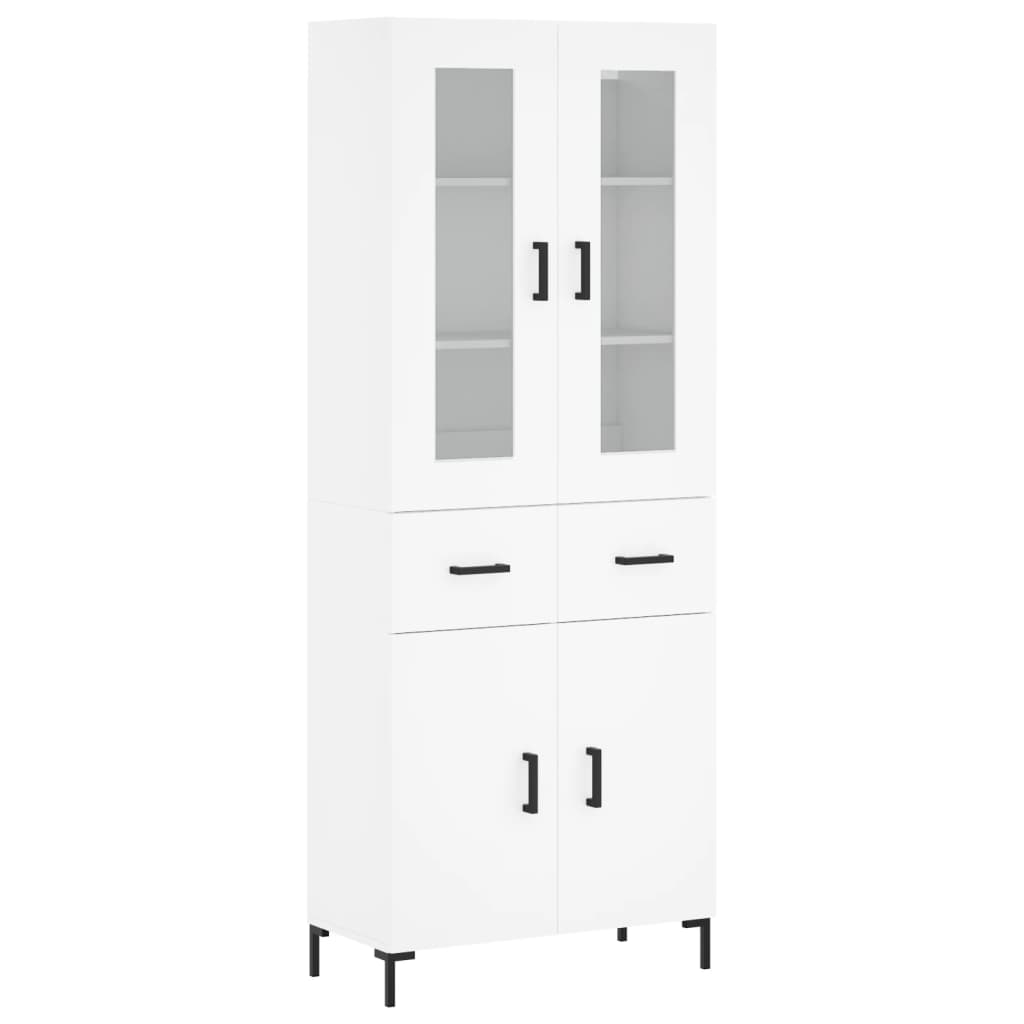 vidaXL Skříň highboard bílá 69,5 x 34 x 180 cm kompozitní dřevo