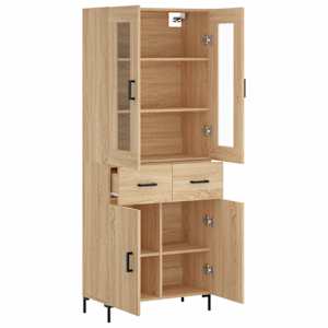 Skříň highboard dub sonoma 69,5 x 34 x 180 cm kompozitní dřevo - obrázek 4