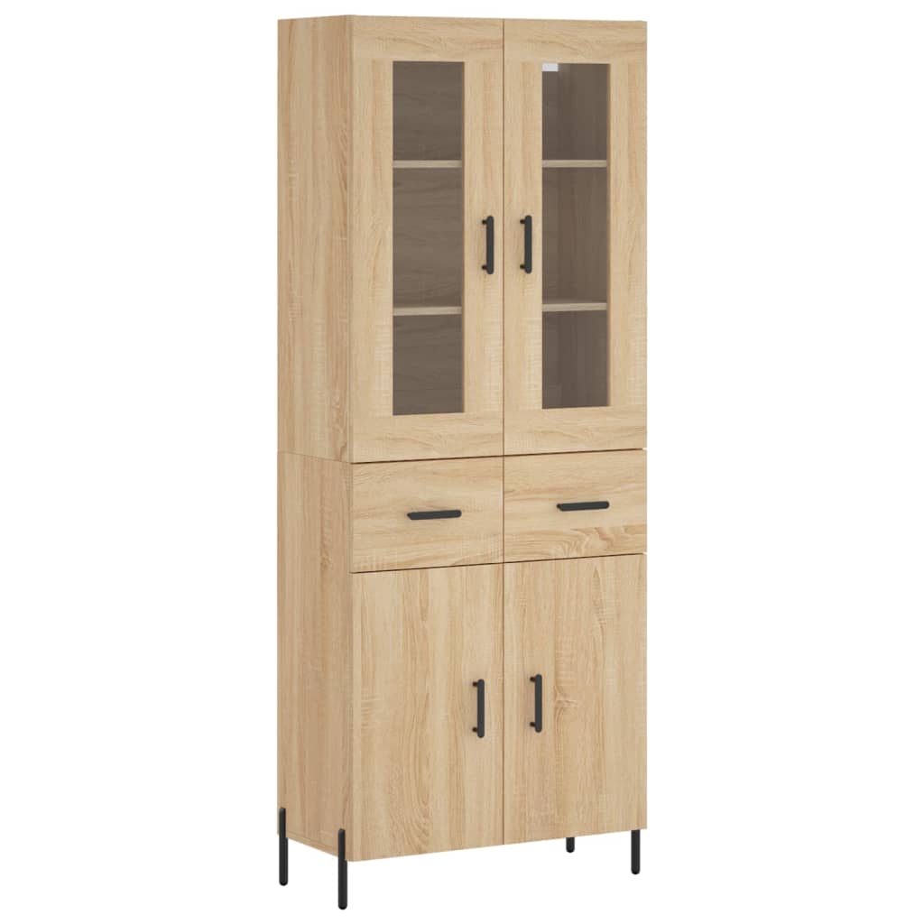 vidaXL Skříň highboard dub sonoma 69,5 x 34 x 180 cm kompozitní dřevo