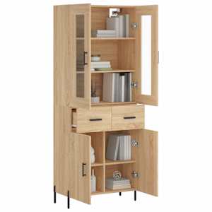 Skříň highboard dub sonoma 69,5 x 34 x 180 cm kompozitní dřevo - obrázek 3