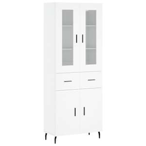 Skříň highboard bílá 69,5 x 34 x 180 cm kompozitní dřevo - obrázek 2