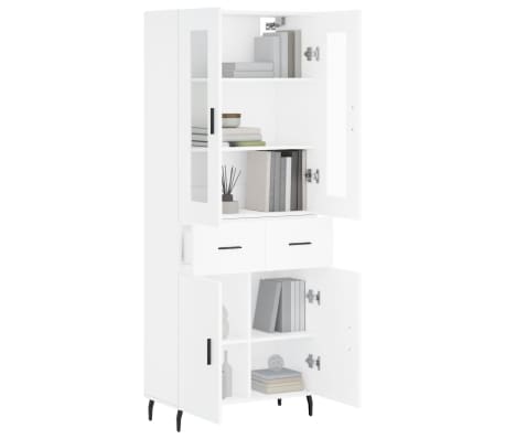 vidaXL Highboard White 69.5x34x180 cm Engineered Wood