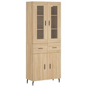 Skříň highboard dub sonoma 69,5 x 34 x 180 cm kompozitní dřevo - obrázek 2