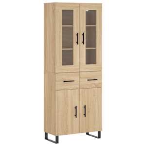 Skříň highboard dub sonoma 69,5 x 34 x 180 cm kompozitní dřevo - obrázek 2