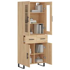 Skříň highboard dub sonoma 69,5 x 34 x 180 cm kompozitní dřevo - obrázek 3