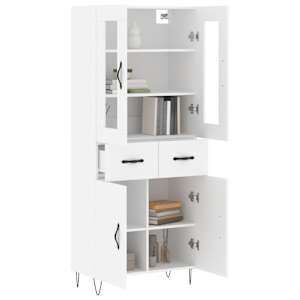 Skříň highboard bílá 69,5 x 34 x 180 cm kompozitní dřevo - obrázek 3