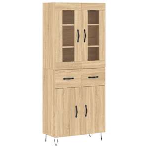 Skříň highboard dub sonoma 69,5 x 34 x 180 cm kompozitní dřevo - obrázek 2
