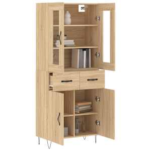 Skříň highboard dub sonoma 69,5 x 34 x 180 cm kompozitní dřevo - obrázek 3