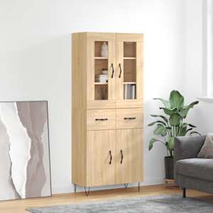 Skříň highboard dub sonoma 69,5 x 34 x 180 cm kompozitní dřevo - obrázek 1