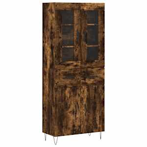 Skříň highboard kouřový dub 69,5 x 34 x 180 cm kompozitní dřevo - obrázek 2
