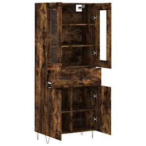 Skříň highboard kouřový dub 69,5 x 34 x 180 cm kompozitní dřevo - obrázek 4