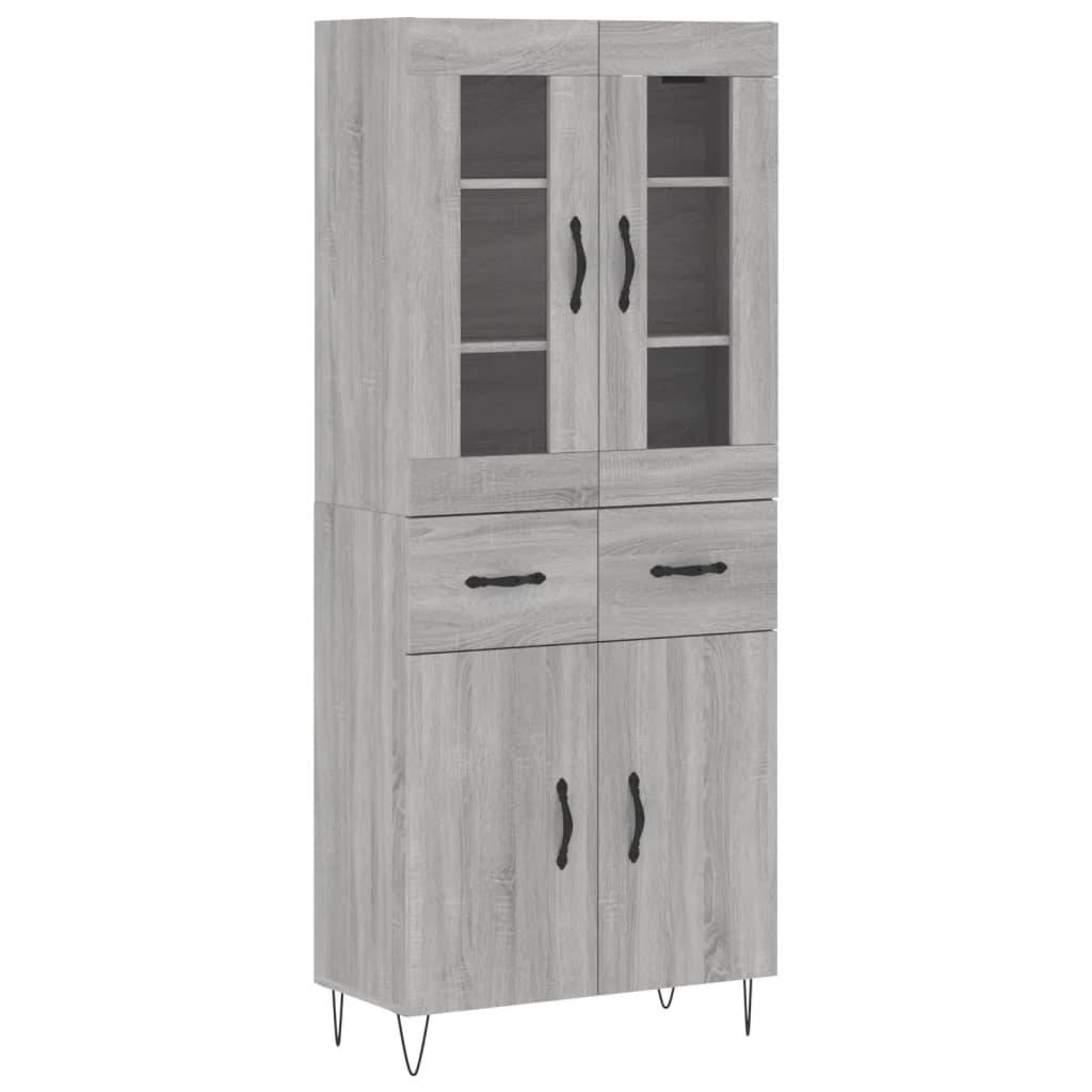 Thumbnail - vidaXL Highboard Grau Sonoma 69,5x34x180 cm Holzwerkstoff