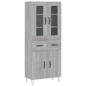 Skříň highboard šedá sonoma 69,5 x 34 x 180 cm kompozitní dřevo - obrázek 2