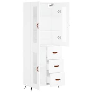 Skříň highboard bílá 69,5 x 34 x 180 cm kompozitní dřevo - obrázek 4