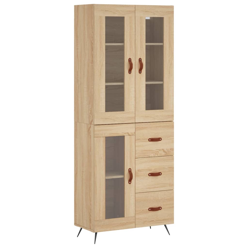 vidaXL Skříň highboard dub sonoma 69,5 x 34 x 180 cm kompozitní dřevo