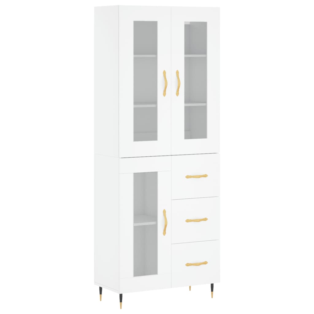 vidaXL Skříň highboard bílá 69,5 x 34 x 180 cm kompozitní dřevo