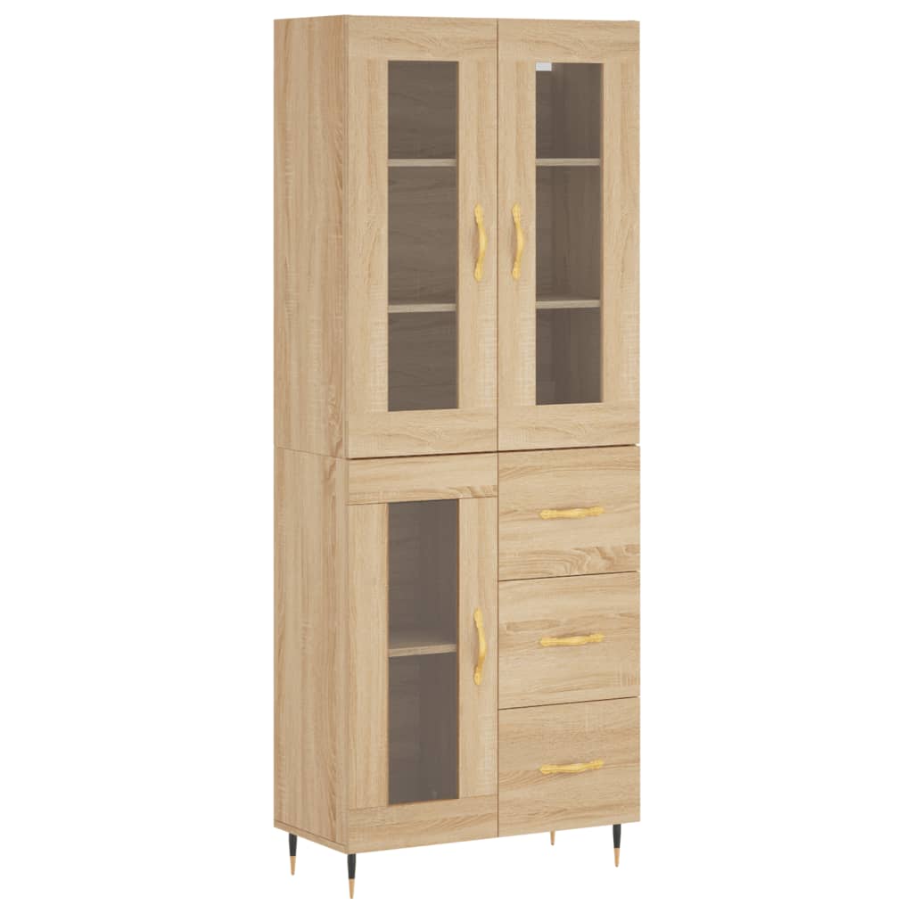 vidaXL Skříň highboard dub sonoma 69,5 x 34 x 180 cm kompozitní dřevo