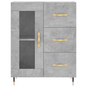 Skříň highboard betonově šedá 69,5x34x180 cm kompozitní dřevo - obrázek 8