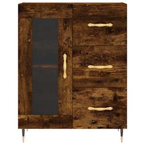 Skříň highboard kouřový dub 69,5 x 34 x 180 cm kompozitní dřevo - obrázek 8