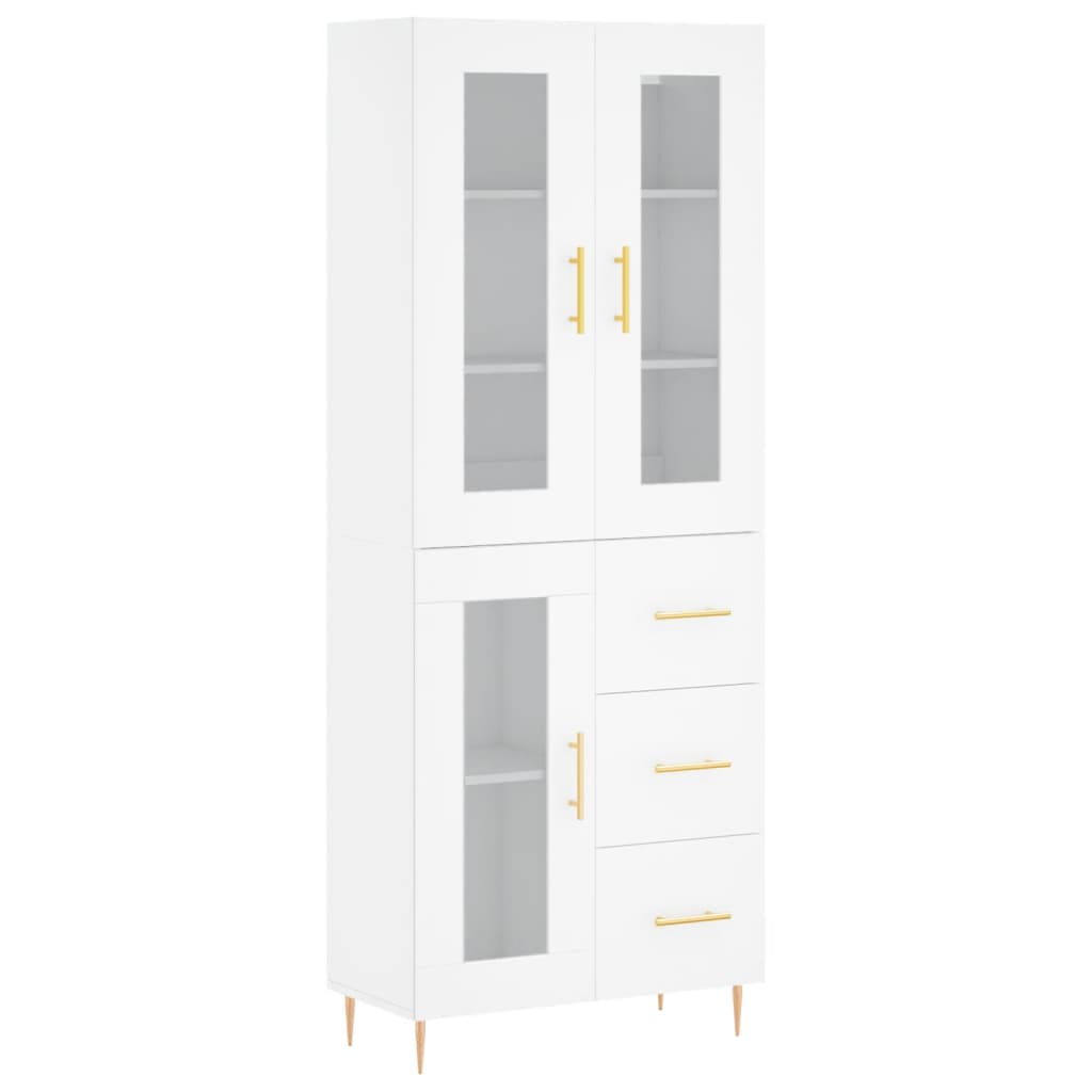 vidaXL Skříň highboard bílá 69,5 x 34 x 180 cm kompozitní dřevo