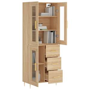 Skříň highboard dub sonoma 69,5 x 34 x 180 cm kompozitní dřevo - obrázek 3