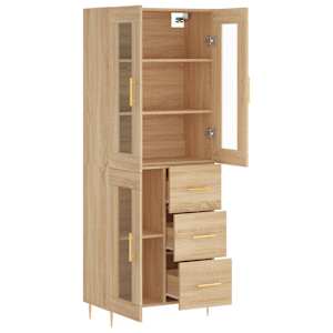 Skříň highboard dub sonoma 69,5 x 34 x 180 cm kompozitní dřevo - obrázek 4