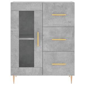 Skříň highboard betonově šedá 69,5x34x180 cm kompozitní dřevo - obrázek 8