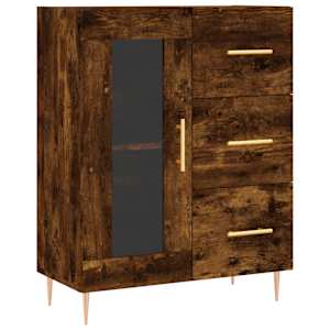 Skříň highboard kouřový dub 69,5 x 34 x 180 cm kompozitní dřevo - obrázek 7