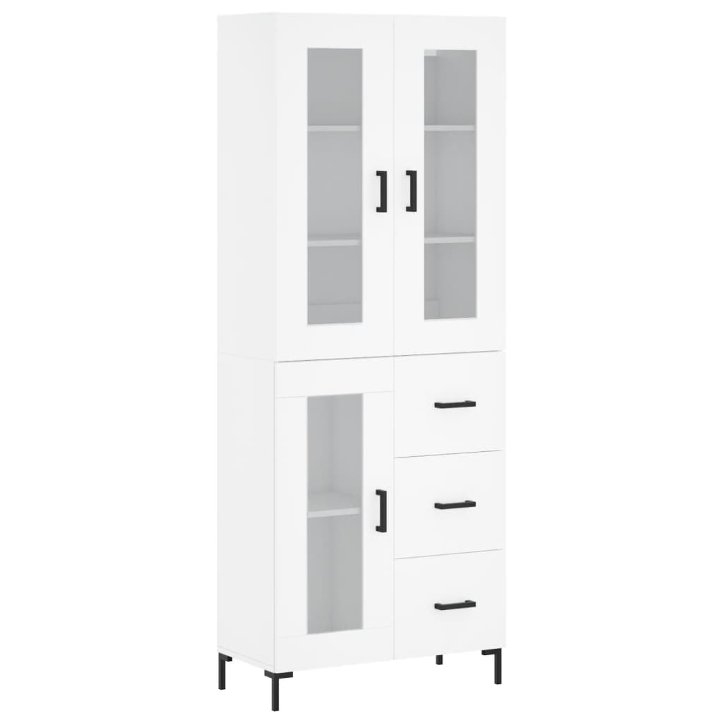 vidaXL Skříň highboard bílá 69,5 x 34 x 180 cm kompozitní dřevo