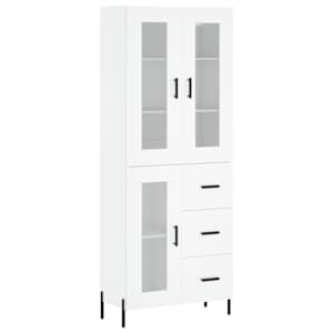 Skříň highboard bílá 69,5 x 34 x 180 cm kompozitní dřevo - obrázek 2
