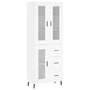 Skříň highboard bílá 69,5 x 34 x 180 cm kompozitní dřevo - obrázek 2