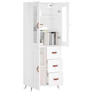 Skříň highboard bílá 69,5 x 34 x 180 cm kompozitní dřevo - obrázek 3
