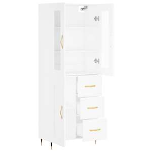 Skříň highboard bílá 69,5 x 34 x 180 cm kompozitní dřevo - obrázek 4