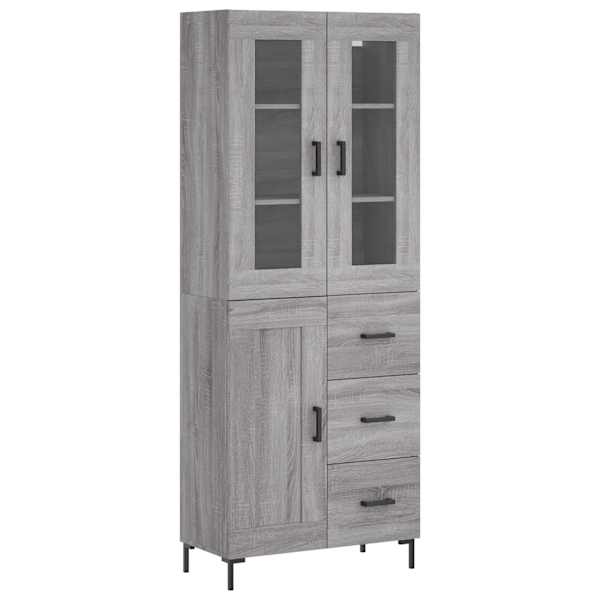 vidaXL k&otilde;rge kapp, hall Sonoma tamm, 69,5 x 34 x 180 cm, tehispuit