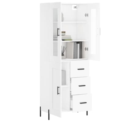 vidaXL Dulap &icirc;nalt, alb, 69,5x34x180 cm, lemn compozit